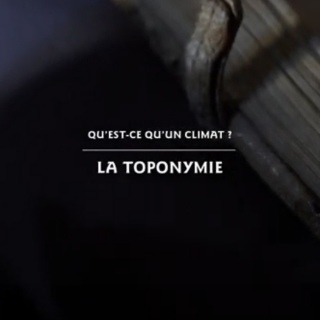 La toponymie